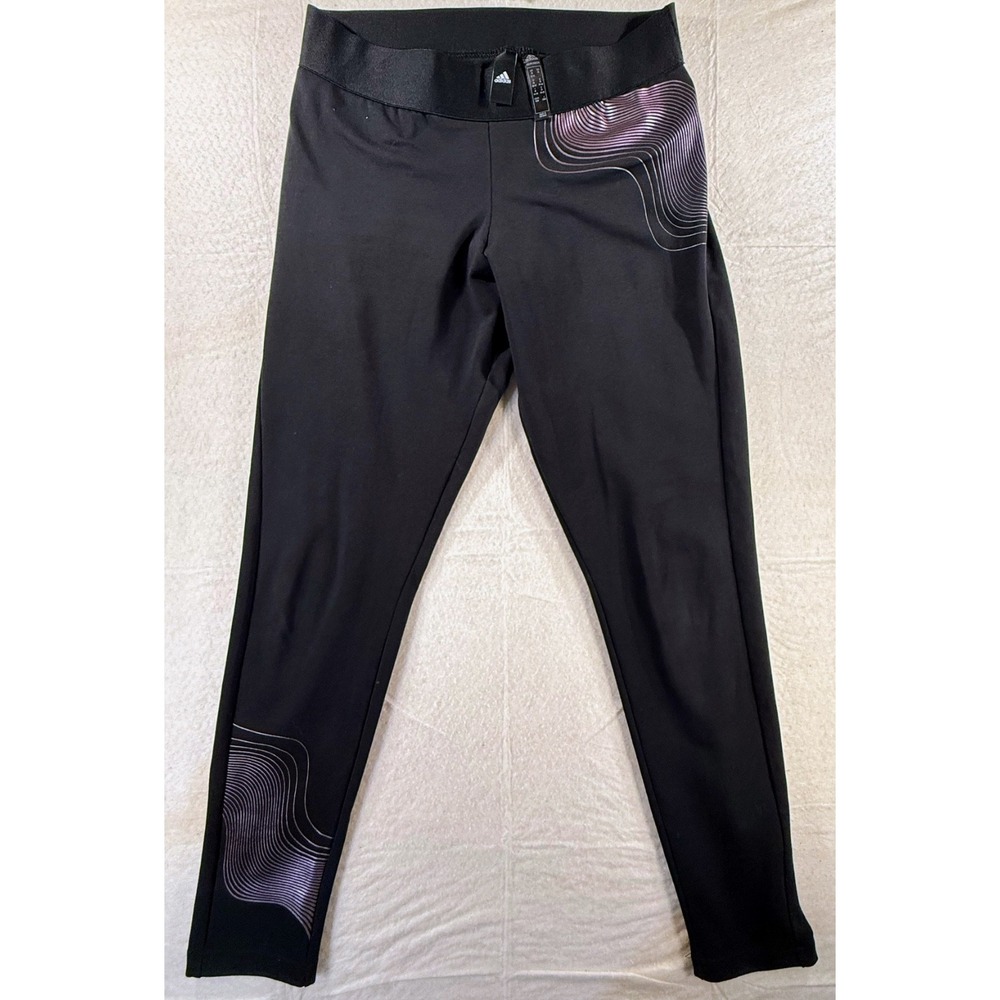 Adidas Womens Pants HLDY GFX Tights Size Medium Black New